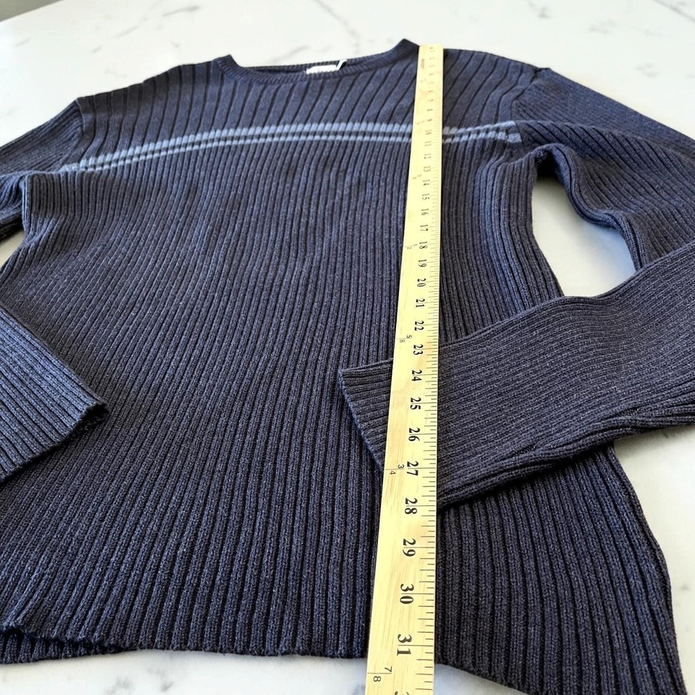 Calvin Klein Jeans Sweater XL Navy Blue Vintage 90s Y2K Ribbed Normcore Grunge - Picture 11 of 11